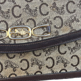 Celine Leather Trim C Sulky Shoulder Bag No Strap