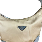 Prada Vintage Nylon Blue Leather Pochette