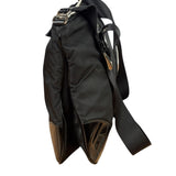 Prada Patent-Trimmed Nylon Crossbody Bag