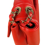 Chanel Red Chevron Leather Flap Bag 2019