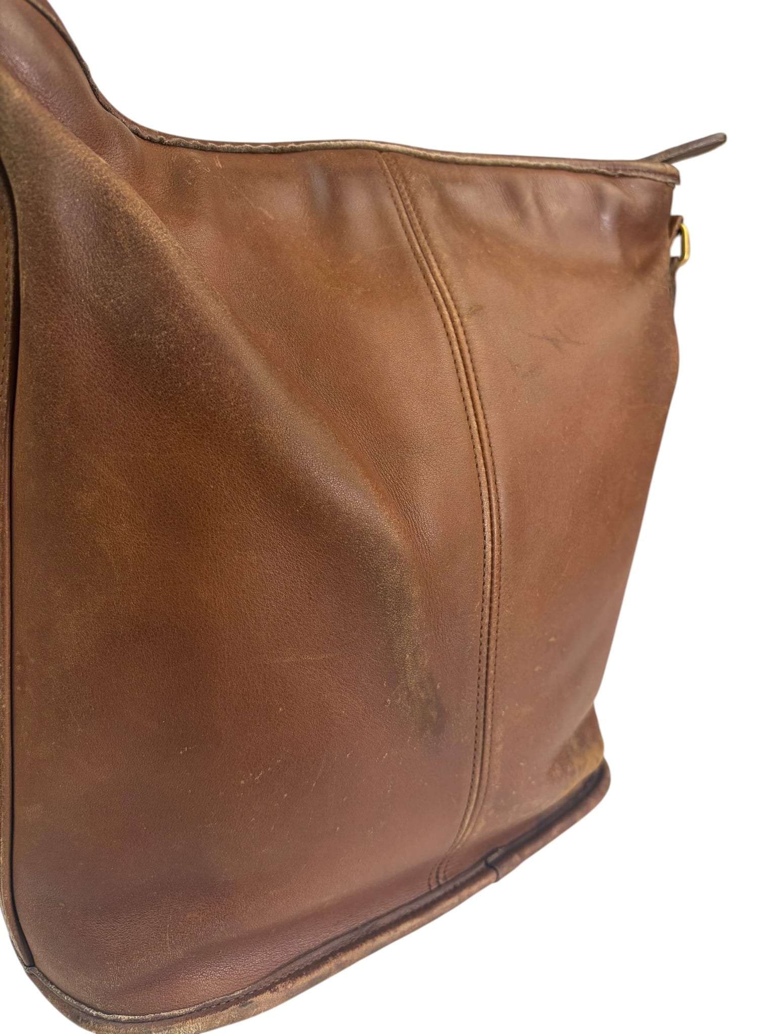 Coach Vintage Brown Leather Legacy Zip Crossbody Bag