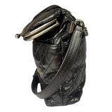 Chanel Black Quilted Lambskin Tabatiere Fold-Over Shoulder Bag 2014