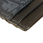Christian Dior Black/Grey Oblique Jacquard Card Holder