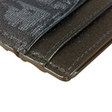 Christian Dior Black/Grey Oblique Jacquard Card Holder