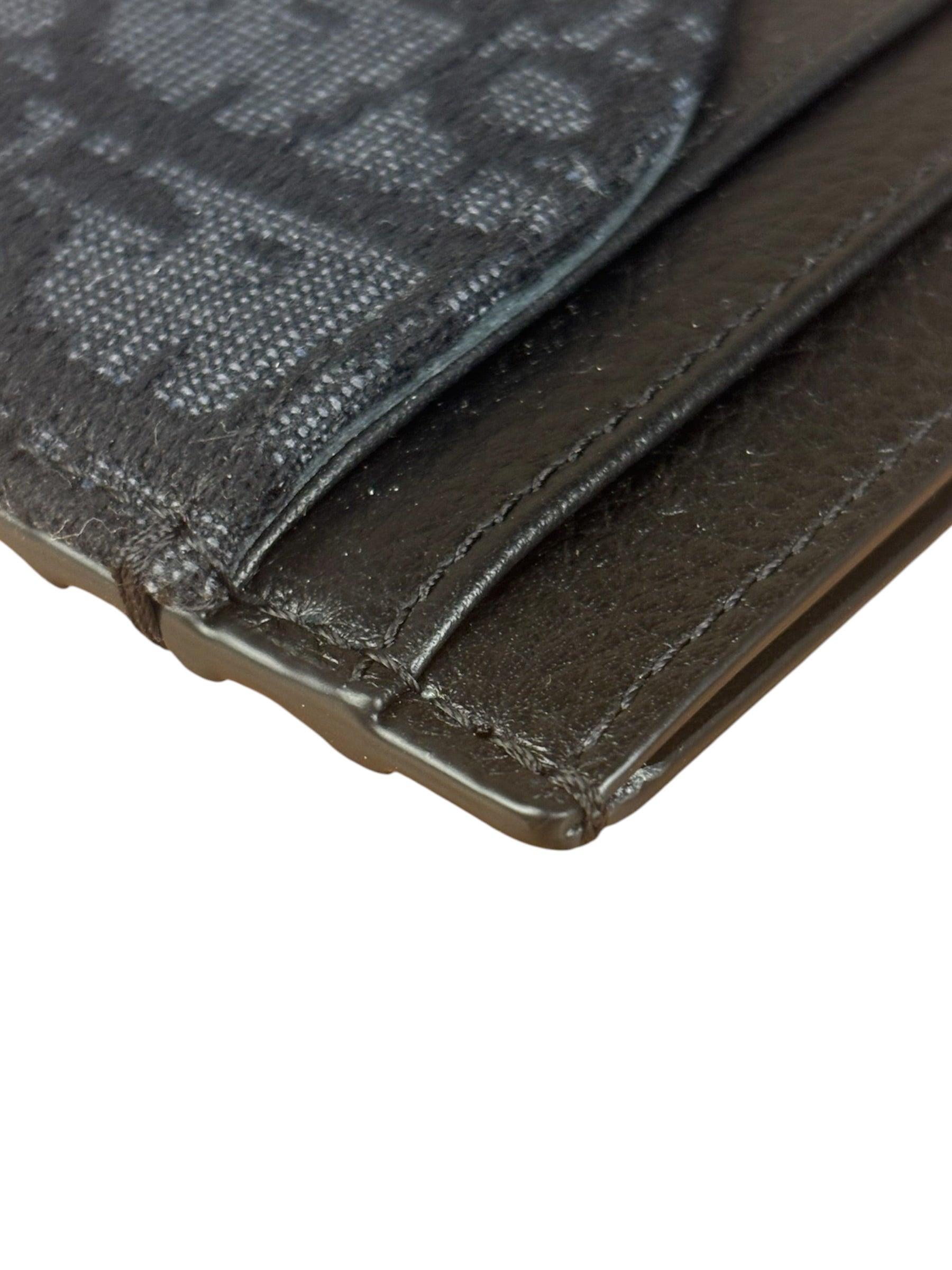 Christian Dior Black/Grey Oblique Jacquard Card Holder