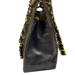Chanel Black Quilted Lambskin CC Timeless Shopping Tote Late 90s