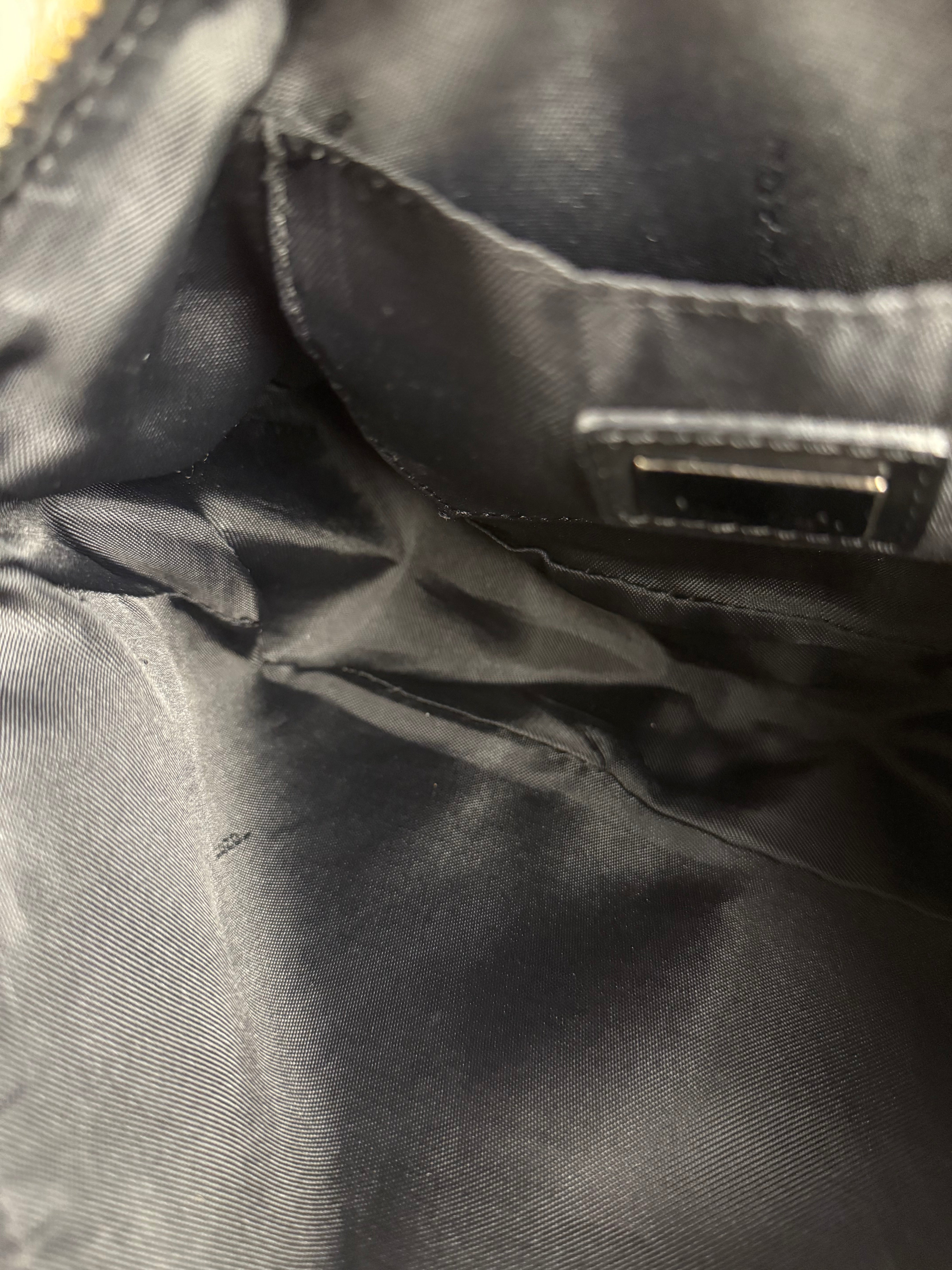 Fendi Black Zucca Vintage Pouch