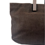 Loewe Vintage Brown Python Embossed Tote
