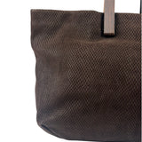 Loewe Vintage Brown Python Embossed Tote
