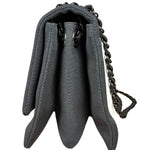 Chanel Quilted Two Tone Leather Flap Bag White