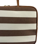 Miu Miu Canvas Stripped Beau Top Handle Bag