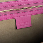 Gucci Pink/Red Leather Open Top Handbag
