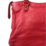 Balenciaga Red Calfskin Rouge Le City Bag