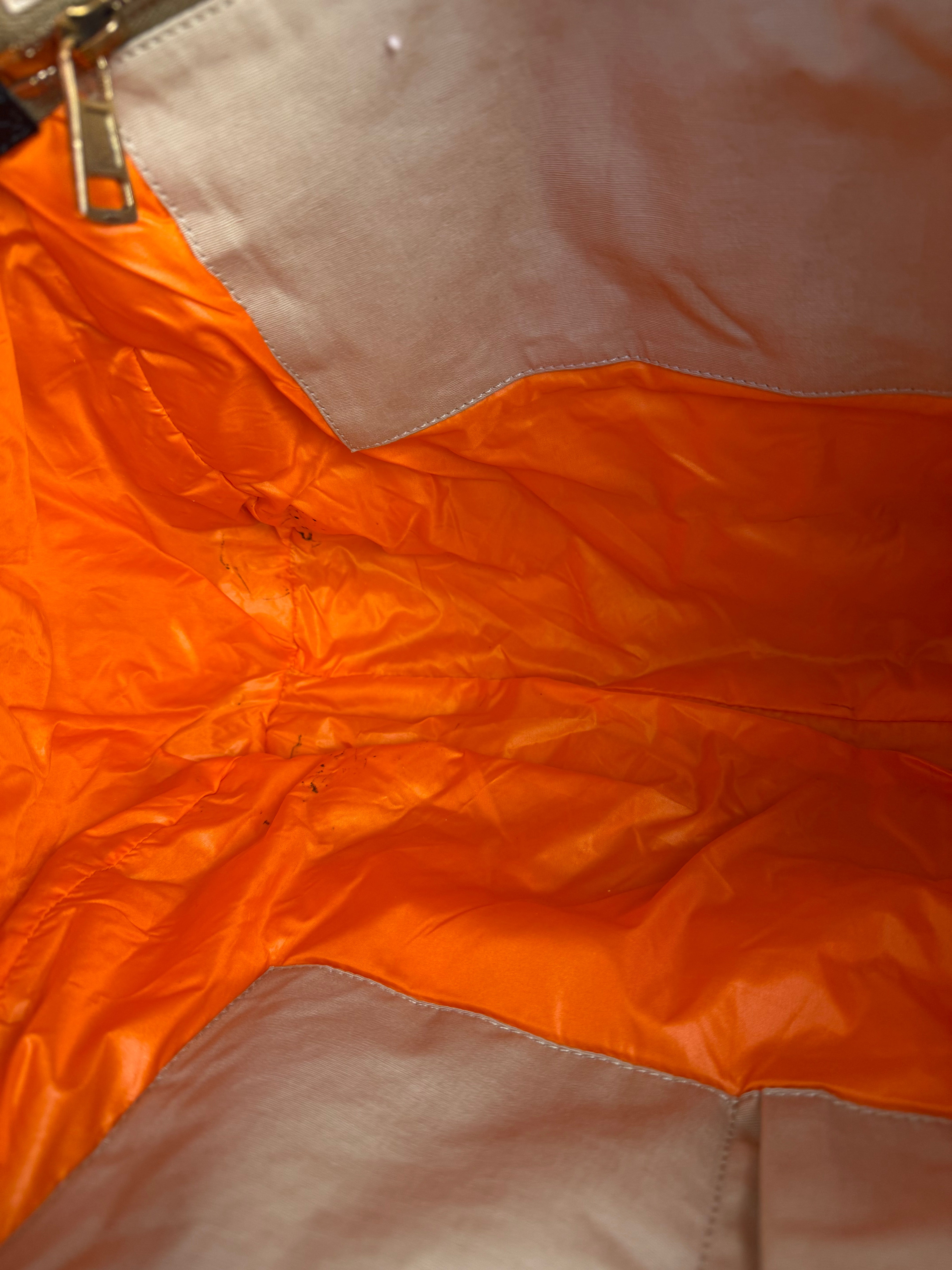 Celine Vintage Green Nylon Puffer Handbag