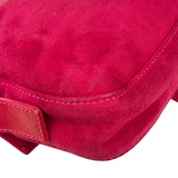 Fendi Pink Suede/Leather Trim Baguette