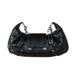Balenciaga Black Leather Pamela Small Shoulder Bag