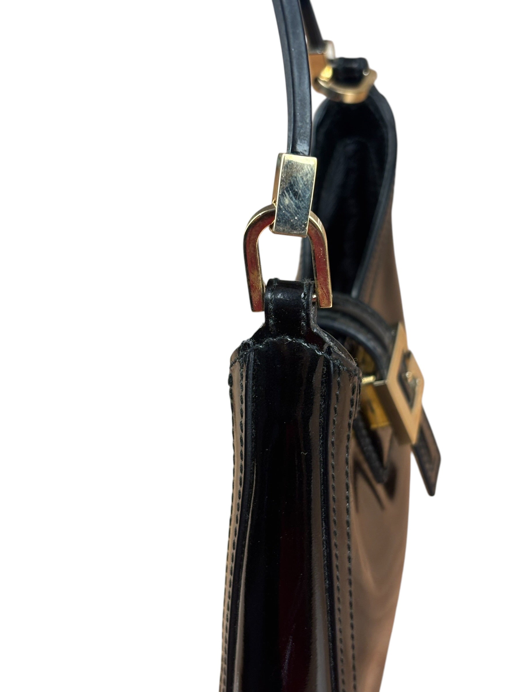 Gucci Mini Black Patent Shoulder Pouch