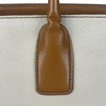 Miu Miu Beige/Brown Bicolor Leather Madras Handbag
