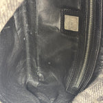 Fendi Grey/Black Leather Trim/Wool Zucca Baguette