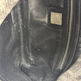 Fendi Grey/Black Leather Trim/Wool Zucca Baguette