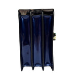 Bvlgari Shiny Blue Patent Leather Serpenti Forever Two-Way Bag
