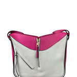 Loewe Pink/White Leather M Hammock Bag