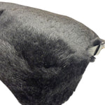 Fendi Black Shearling/Leather Trim Baguette