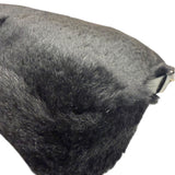 Fendi Black Shearling/Leather Trim Baguette