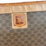 Celine Vintage Brown Leather Macadam Pouch