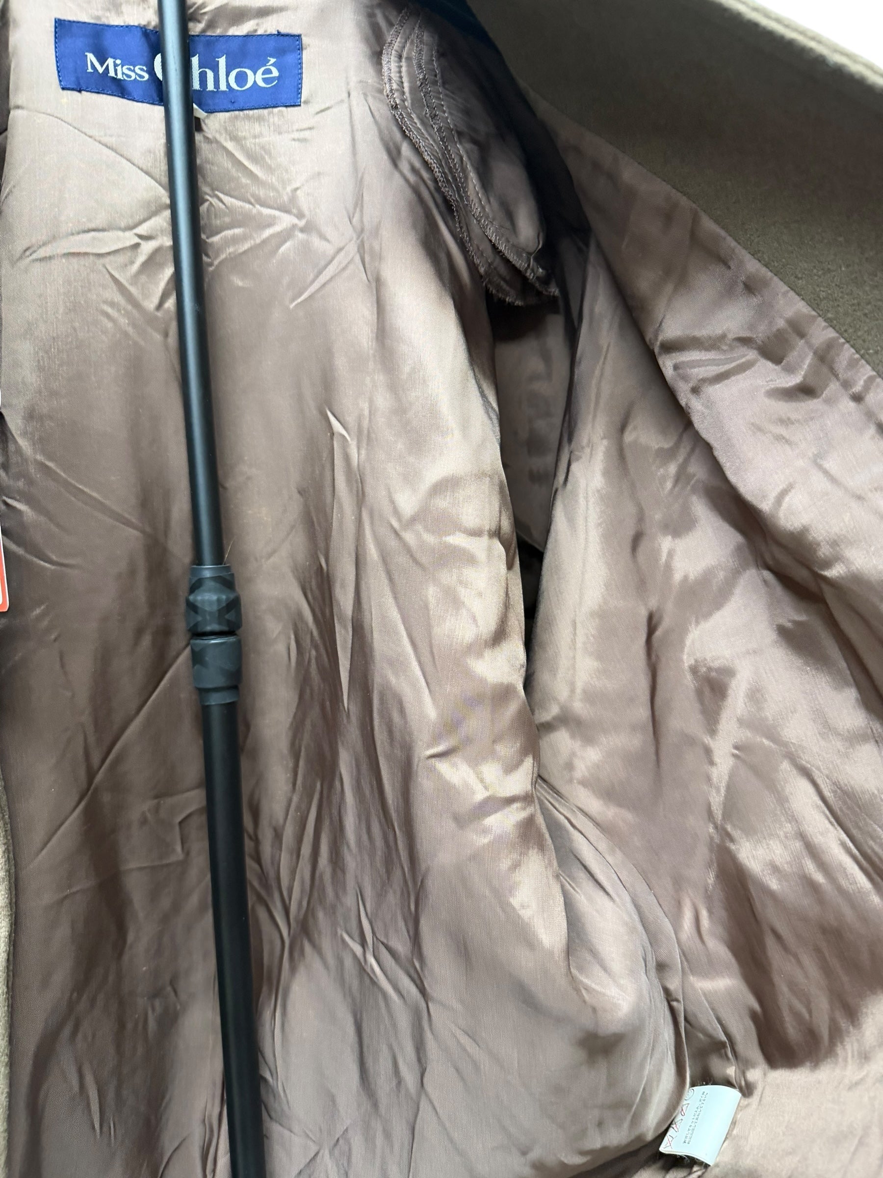 Miss Chloé Brown Wool Trench Coat