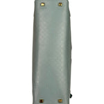 Gucci Blue Leather Micro GG Bowler Bag
