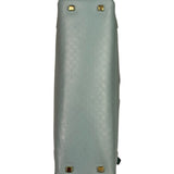 Gucci Blue Leather Micro GG Bowler Bag