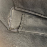 Hermes Black Canvas Leather Valparaiso Handbag