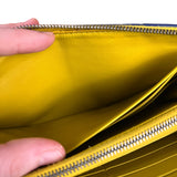 Bottega Veneta Large Intreccio Long Zip Wallet Yellow