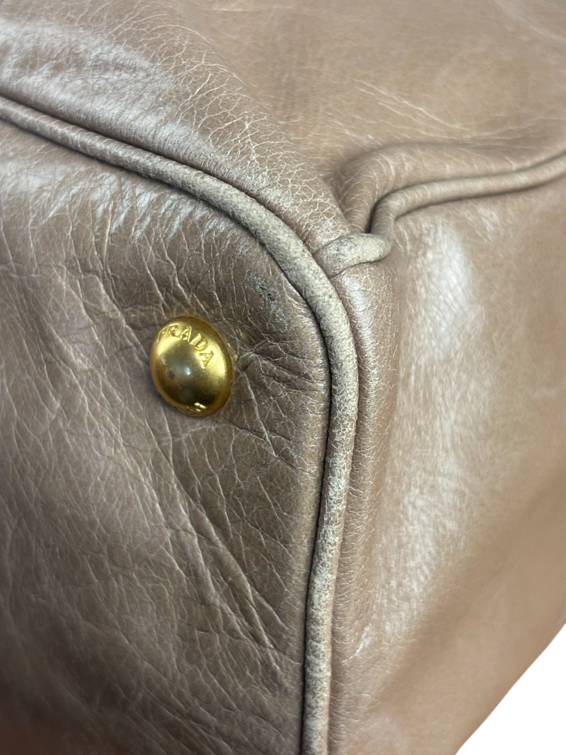 Prada Vitello Shine 2Way Tote Bag