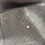 Gucci Grey/Black Leather GG Supreme Messenger Bag