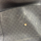 Gucci Grey/Black Leather GG Supreme Messenger Bag