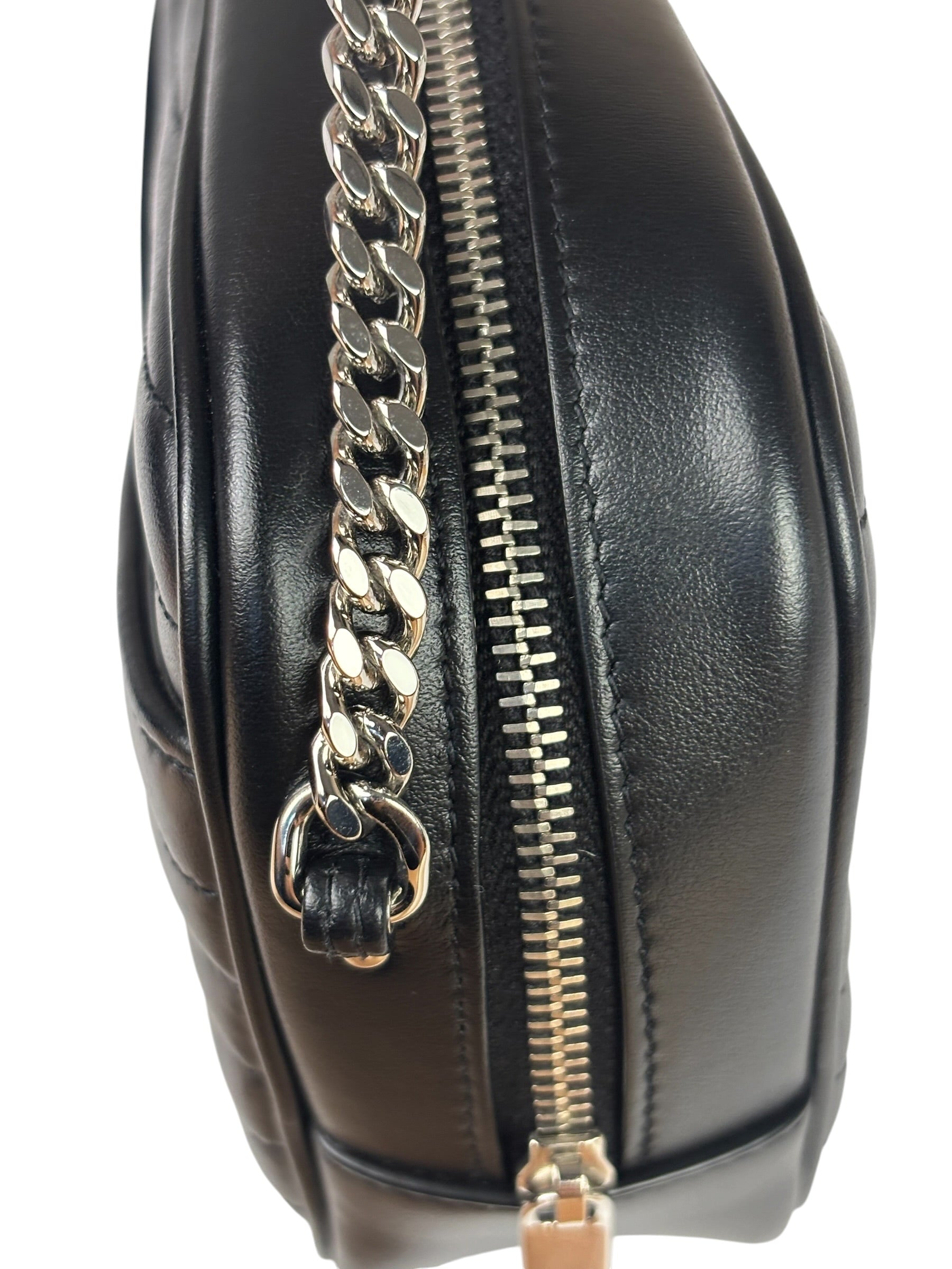 Yves Saint Laurent Black Leather Mini Lou Camera Bag