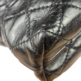 Chanel Black Quilted Lambskin Tabatiere Fold-Over Shoulder Bag 2014