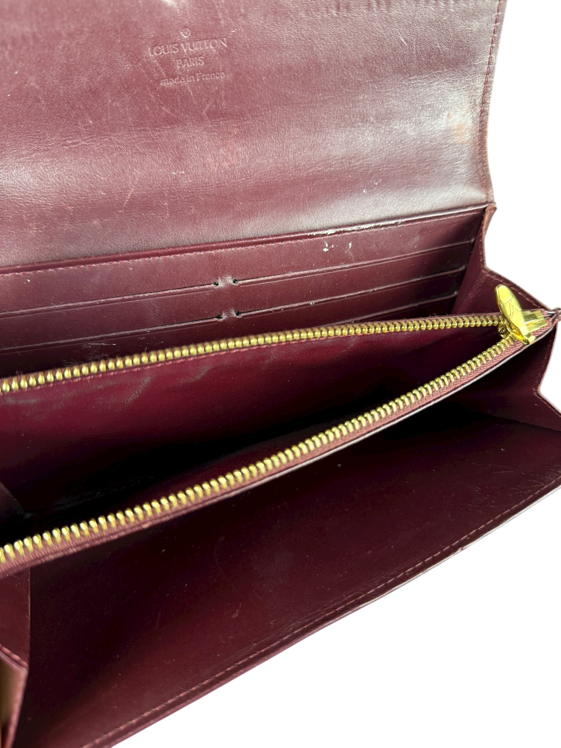 Louis Vuitton Monogram Vernis Long Wallet Amarante