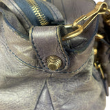 Balenciaga Vintage Distressed Purple Leather City Bag