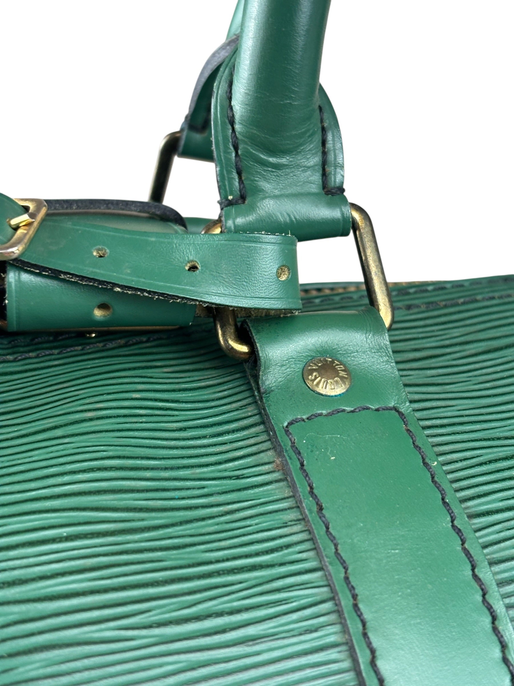 Louis Vuitton Vintage Borneo Green Epi Keepall Bag