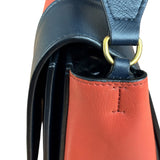 Celine Bicolor Leather Medium Frame Crossbody Bag