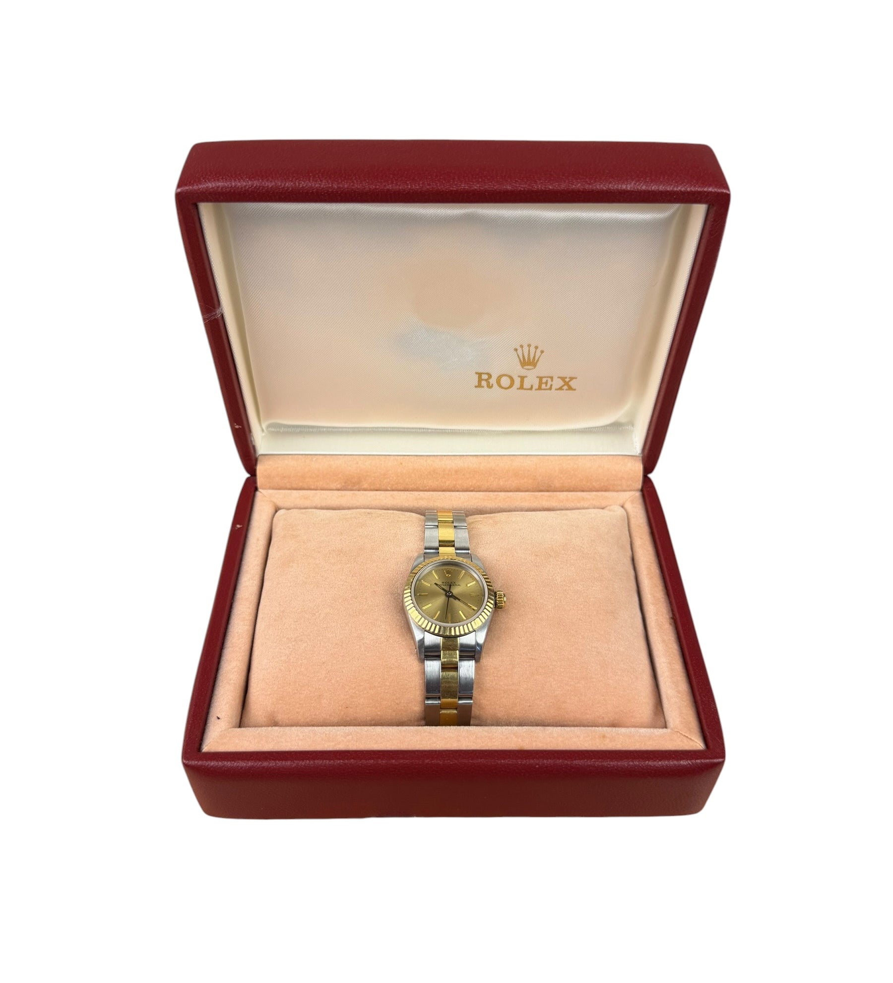 Rolex Oyster Perpetual 2 Tone Champagne Dial 1990