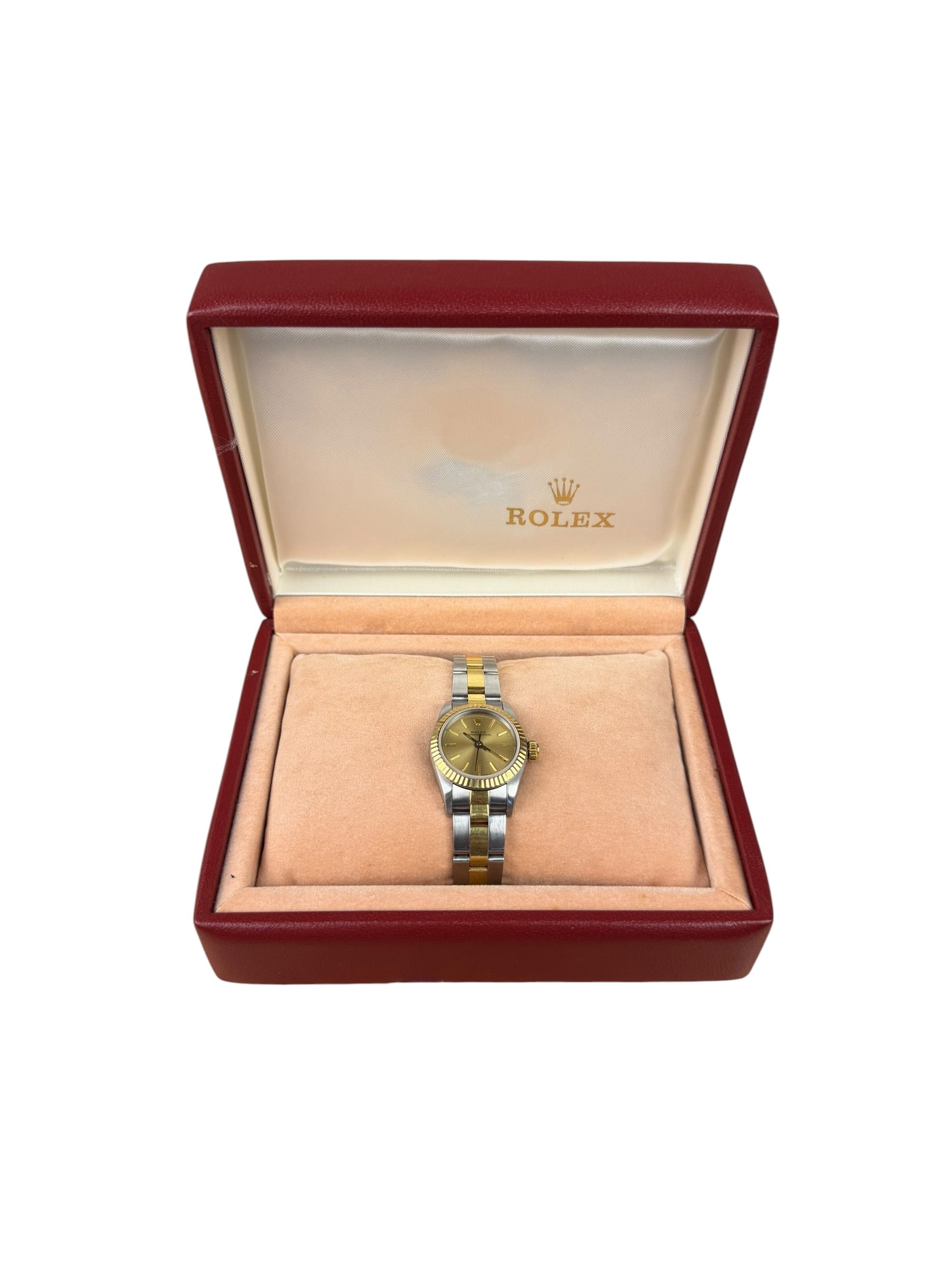 Rolex Oyster Perpetual 2 Tone Champagne Dial 1990