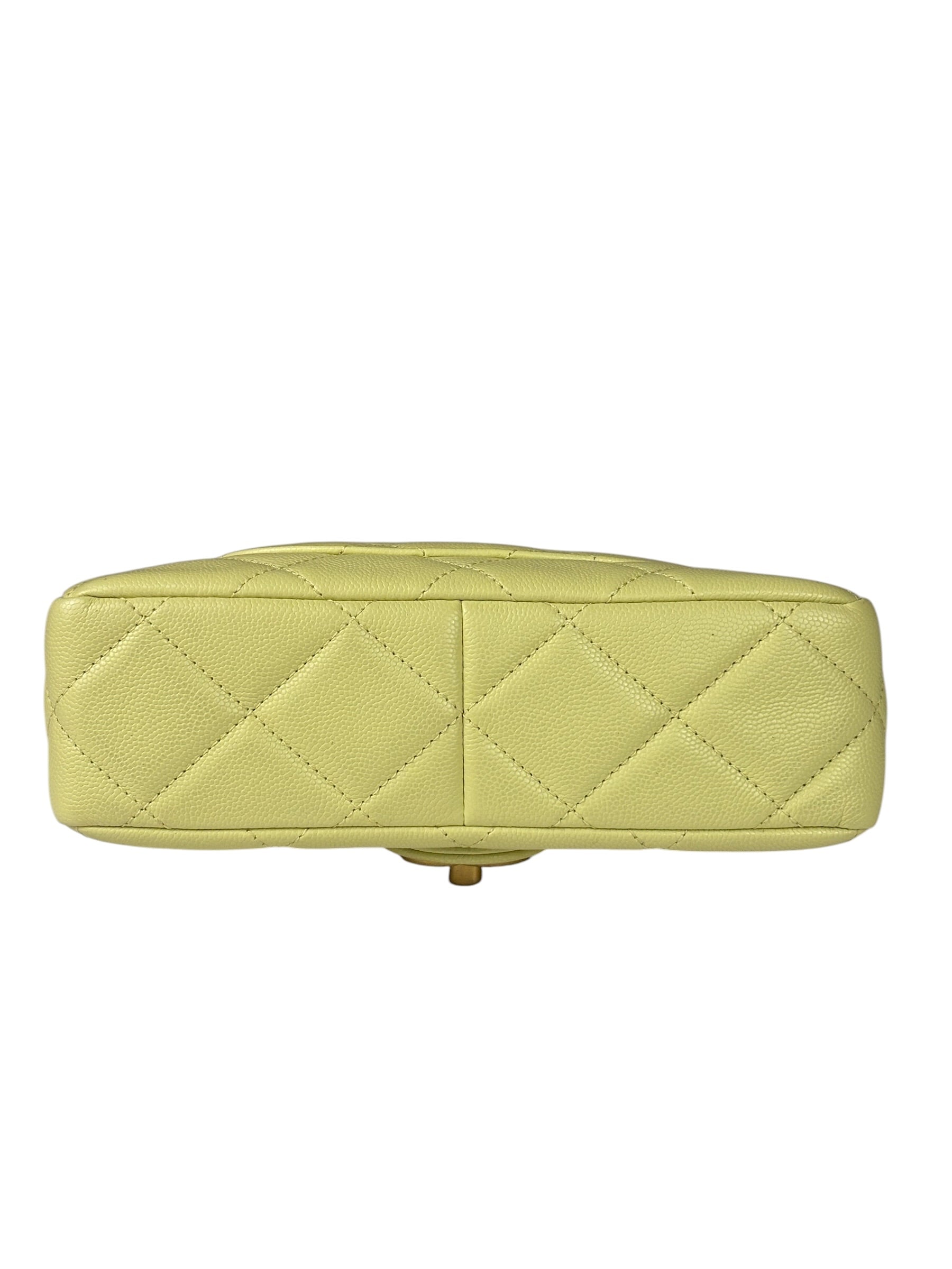 Chanel Yellow Caviar Leather Mini Flap Bag