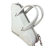 Balenciaga White Leather Triangle 2Way Bag