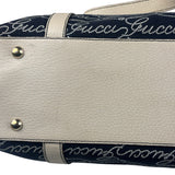 Gucci Western Logo Denim Abbey Zip Tote