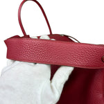 Hermes Lindy 34 Red/Fuchsia Clemence Leather Handbag 2014