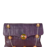 Chanel Purple Lambskin Ball Button Flap 2001